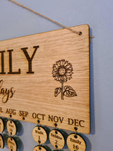 Load image into Gallery viewer, Family Birthday Plaque