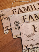 Load image into Gallery viewer, Family Birthday Plaque