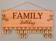 Load image into Gallery viewer, Family Birthday Plaque