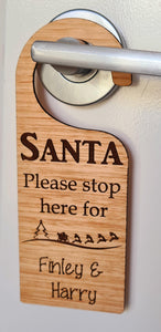 Santa Please Stop Here Door Sign